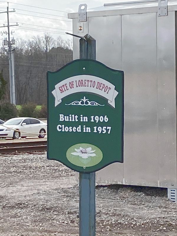 Site of Loretto Depot Marker. Click for full size. Site of Loretto Depot Marker image. Click for full size.
