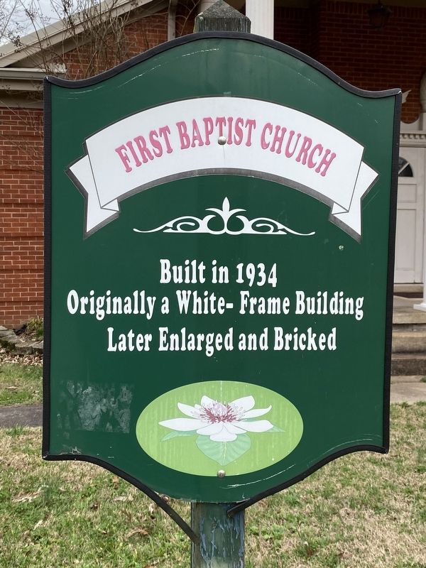 First Baptist Church Marker image. Click for full size.