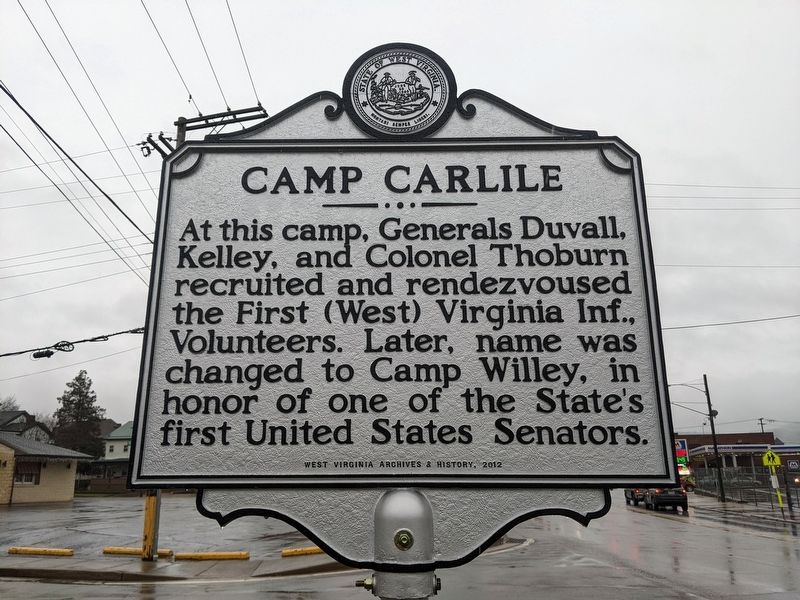 Camp Carlile Marker. Click for full size. Camp Carlile Marker image. Click for full size.
