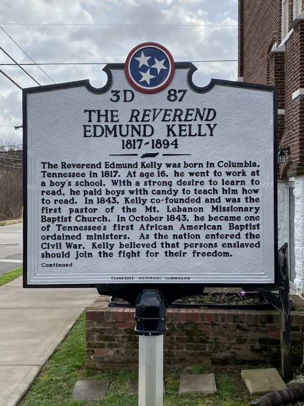 The Reverend Edmund Kelly Marker. Click for full size. The Reverend Edmund Kelly Marker image. Click for full size.