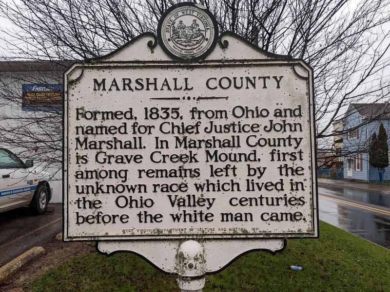 Marshall County Marker. Click for full size. Marshall County Marker image. Click for full size.
