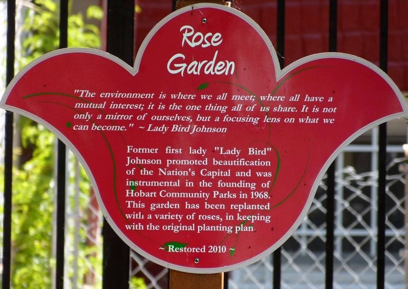 Rose Garden Marker. Click for full size. Rose Garden Marker image. Click for full size.