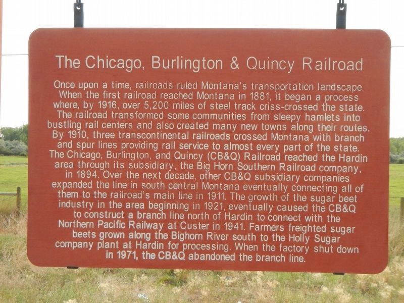 The Chicago, Burlington & Quincy Railroad Marker image. Click for full size.