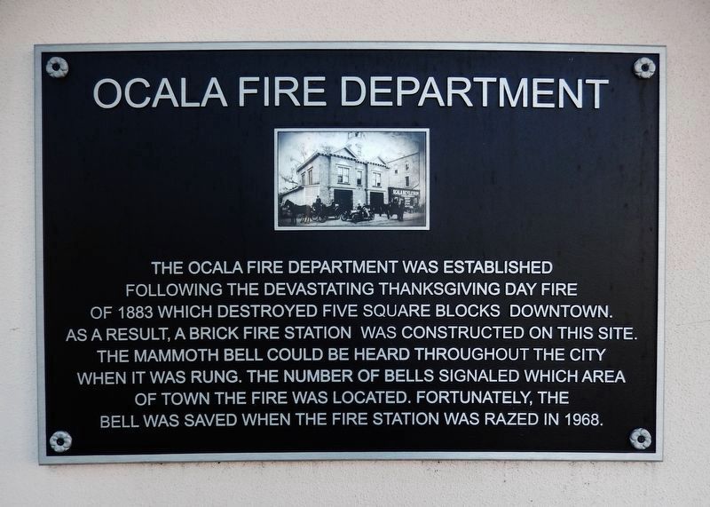 Ocala Fire Department Marker image. Click for more information.
