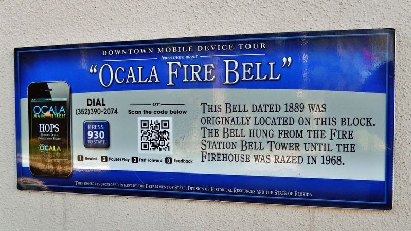 Ocala Fire Bell Marker image. Click for full size.