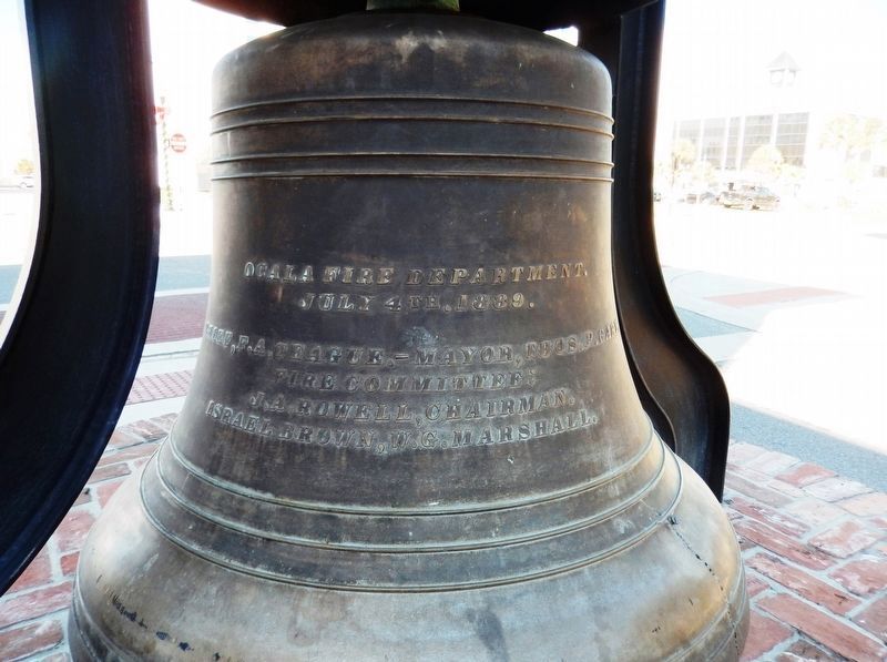 Fire Bell Inscription (<i>front</i>). Click for full size. Fire Bell Inscription (<i>front</i>) image. Click for full size.