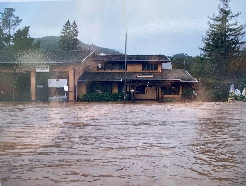 Marker inset: flooding at the fire station image. Click for full size.