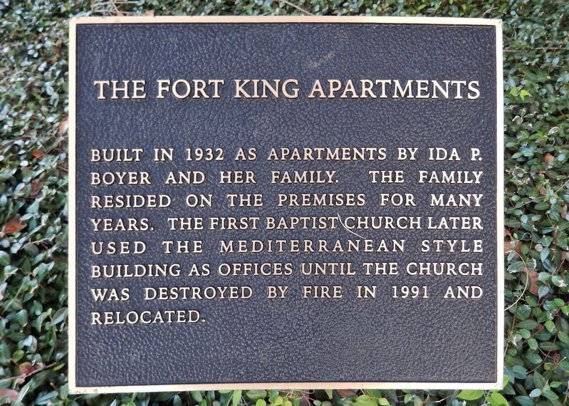 The Fort King Apartments Marker image. Click for full size.