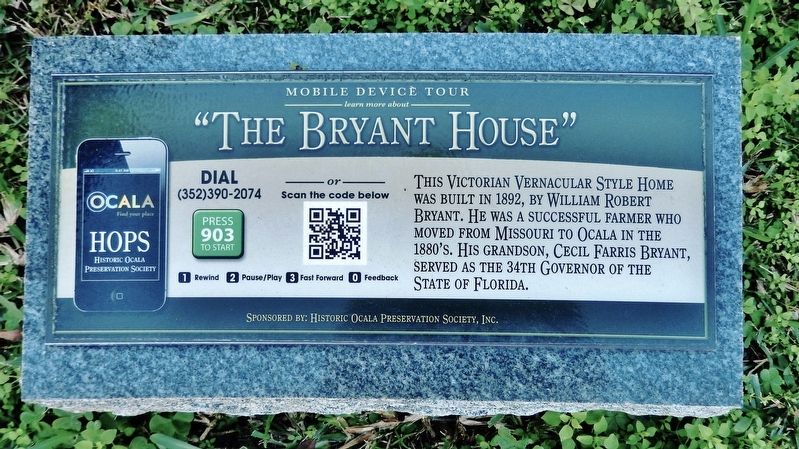 The Bryant House Marker image. Click for full size.
