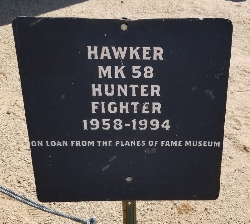 Hawker Mk 58 Hunter Marker image. Click for full size.