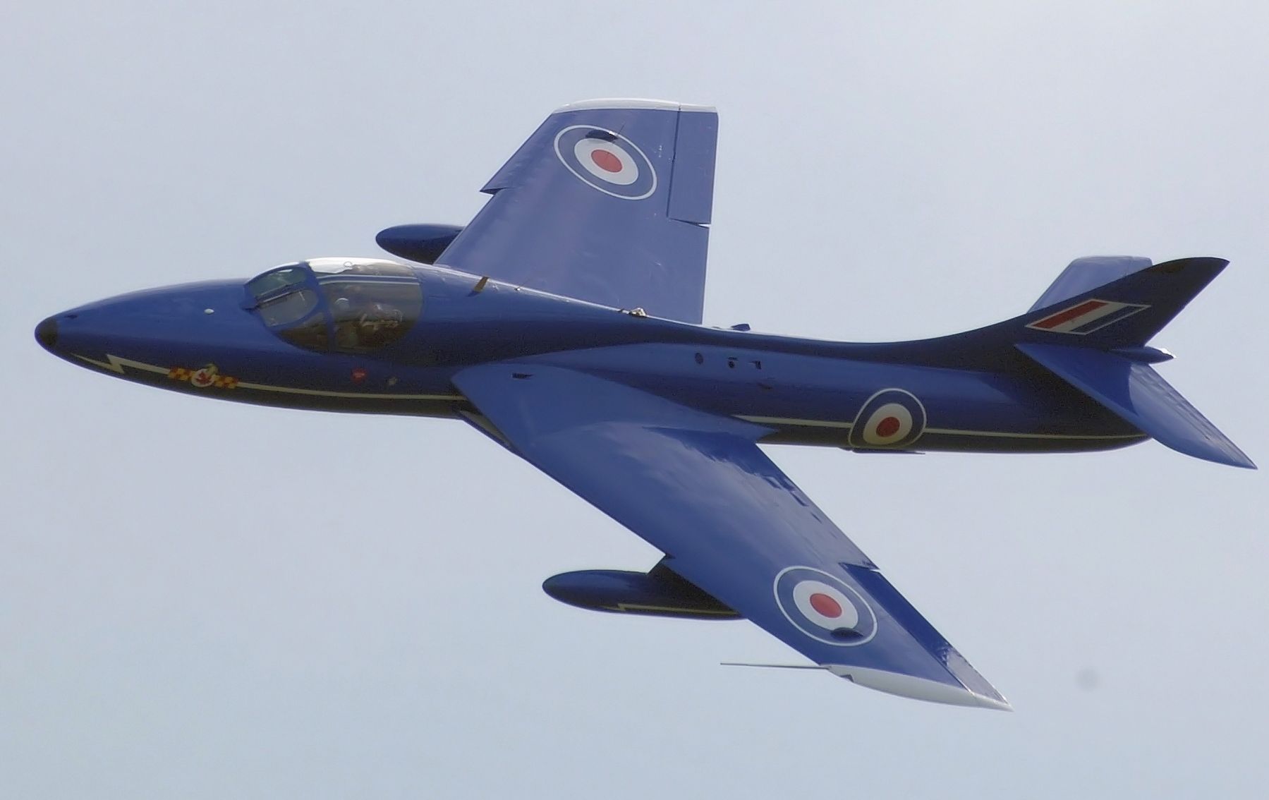 Hawker Hunter in flight image. Click for full size.