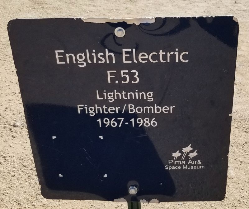 English Electric F.53 Lightning Marker. Click for full size. English Electric F.53 Lightning Marker image. Click for full size.