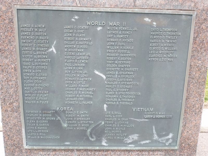 Fayette County War Memorial image. Click for full size.