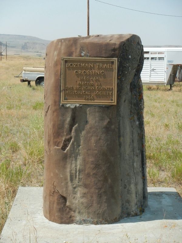 Bozeman Trail Crossing Marker. Click for full size. Bozeman Trail Crossing Marker image. Click for full size.
