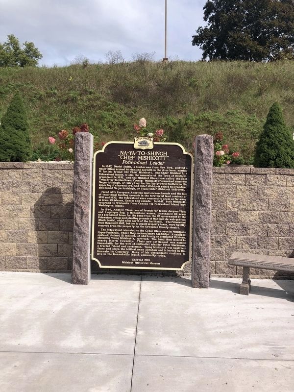 Na-Ya-to-Shingh "Chief Mishicott" Potawatomi Leader Marker. Click for full size. Na-Ya-to-Shingh "Chief Mishicott" Potawatomi Leader Marker image. Click for full size.