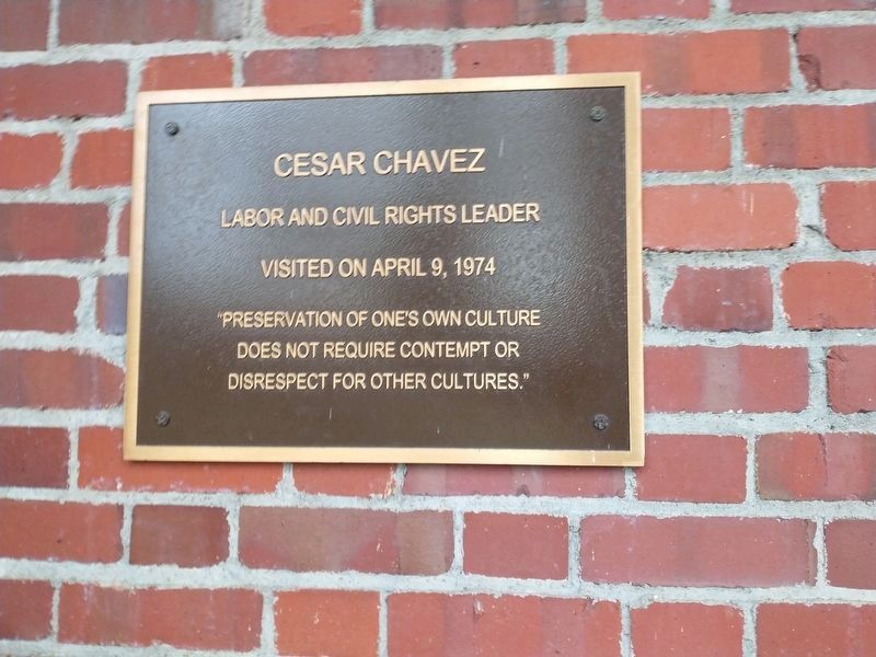 Ohio University's Cesar Chavez Marker image. Click for full size.