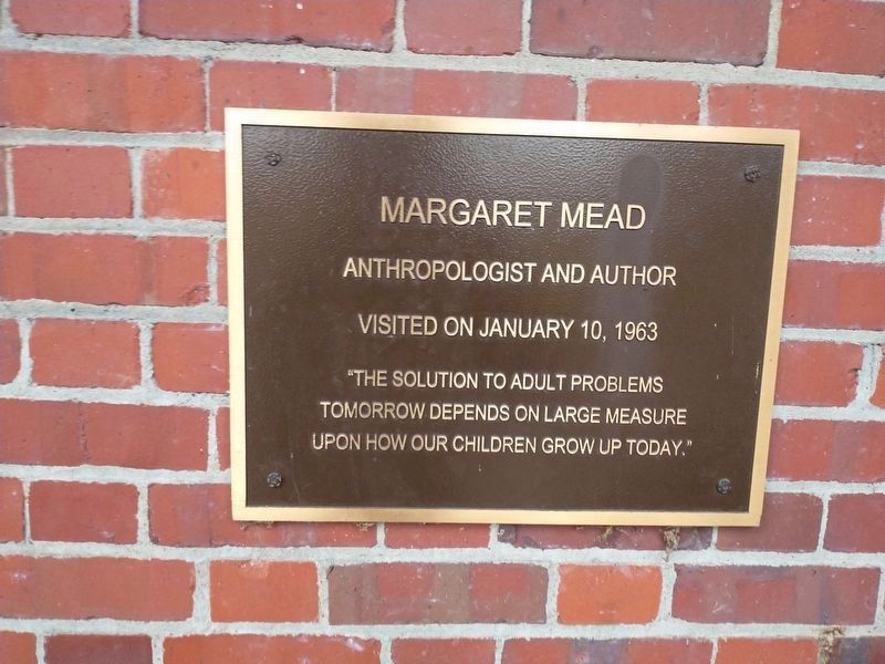 Ohio University's Margaret Mead Marker image. Click for full size.