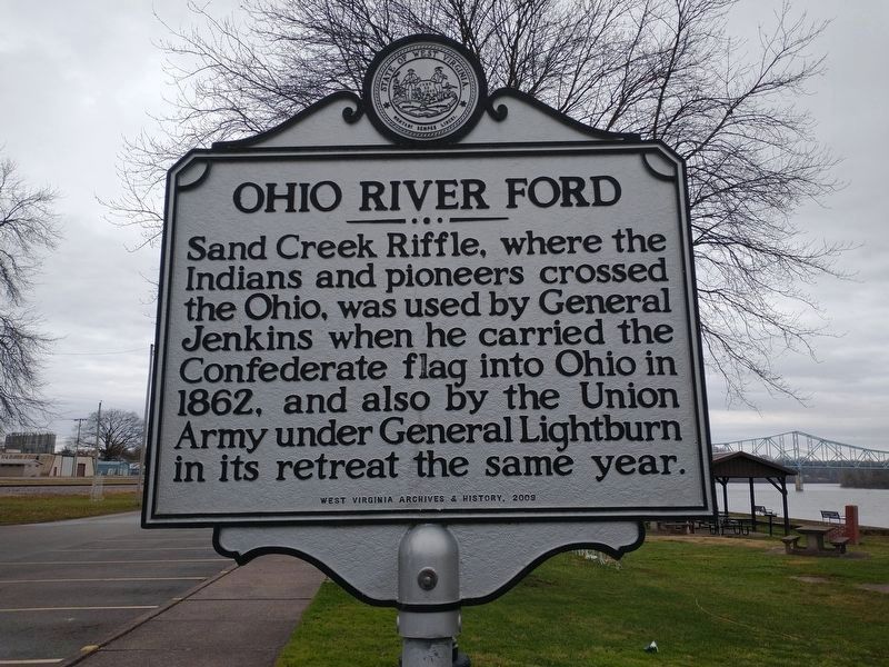 Ohio River Ford side of the marker image. Click for full size.