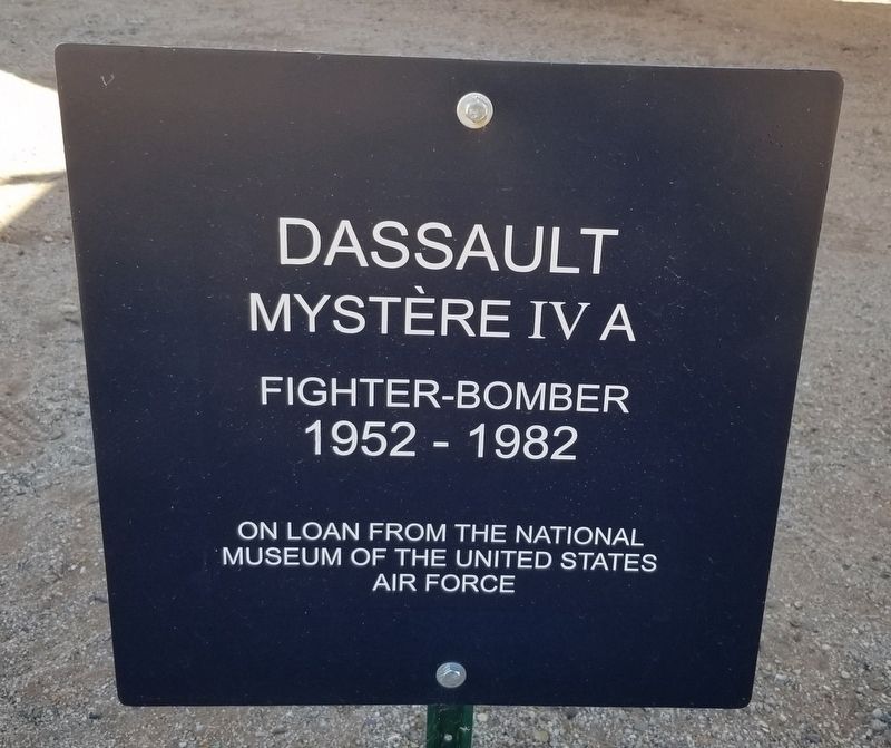 Dassault Myst�re IV A Fighter-Bomber Marker image. Click for full size.