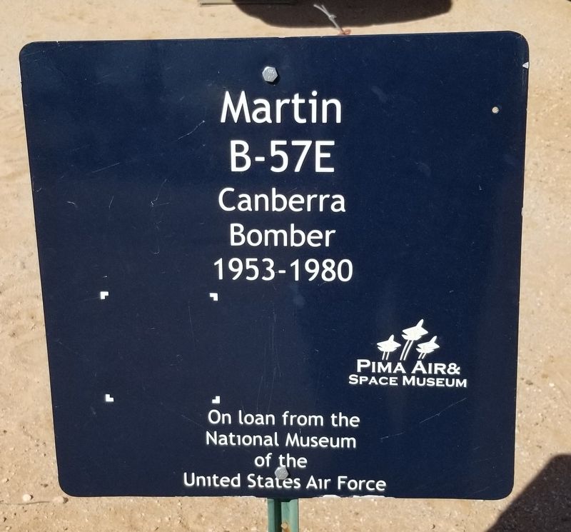 Martin B-57E Canberra Bomber Marker image. Click for full size.