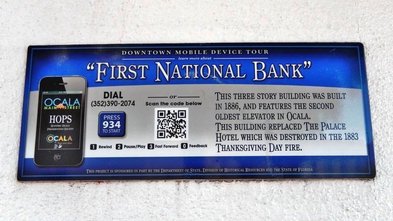 First National Bank Marker image. Click for more information.