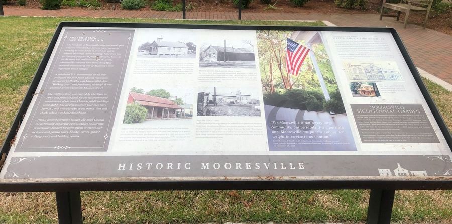 Historic Mooresville Marker image. Click for full size.