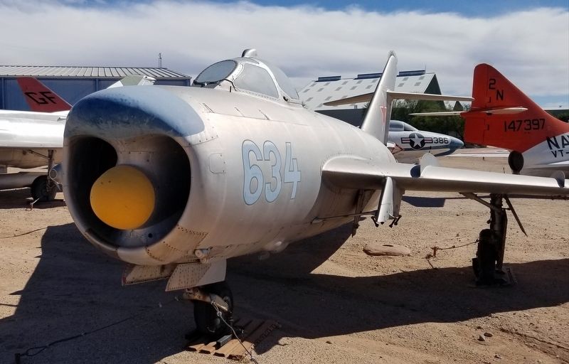 Closeup of the Mikoyan-Gurevich MiG-17PF (LIM-6MR) and marker image. Click for full size.