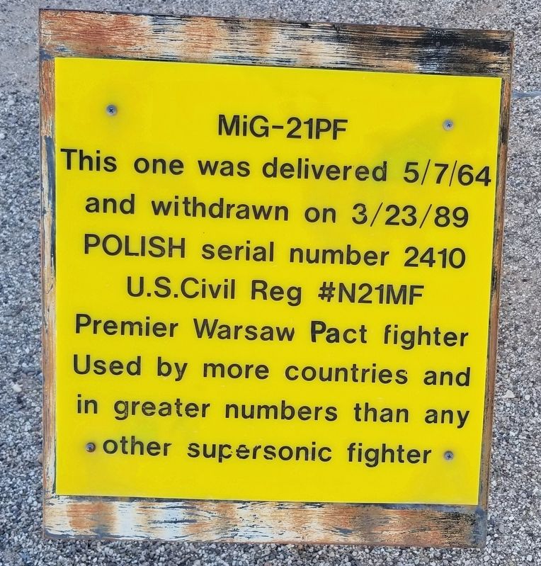 MiG-21PF Marker image. Click for full size.