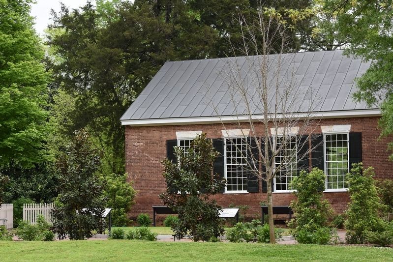 old Brick Church, Garden and four markers. Click for full size. old Brick Church, Garden and four markers image. Click for full size.