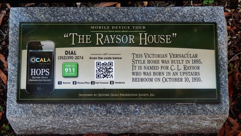 The Raysor House Marker image. Click for full size.
