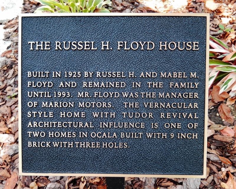 The Russel H. Floyd House Marker image. Click for full size.