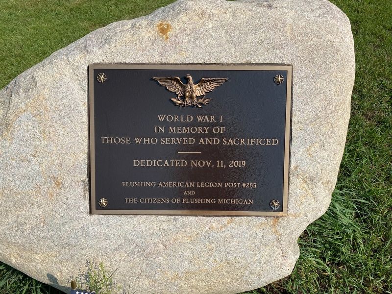 Flushing World War I Memorial image. Click for full size.