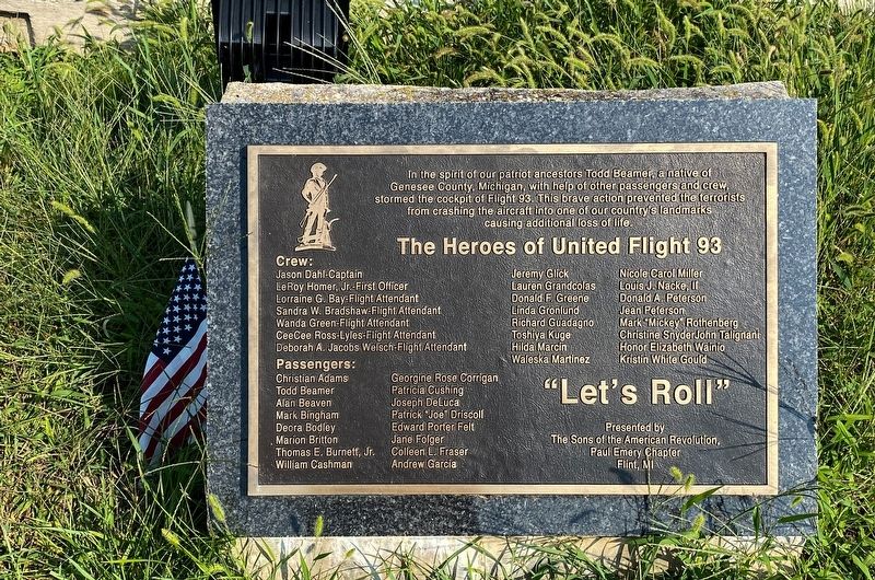 The Heroes of United Flight 93 Marker image. Click for full size.