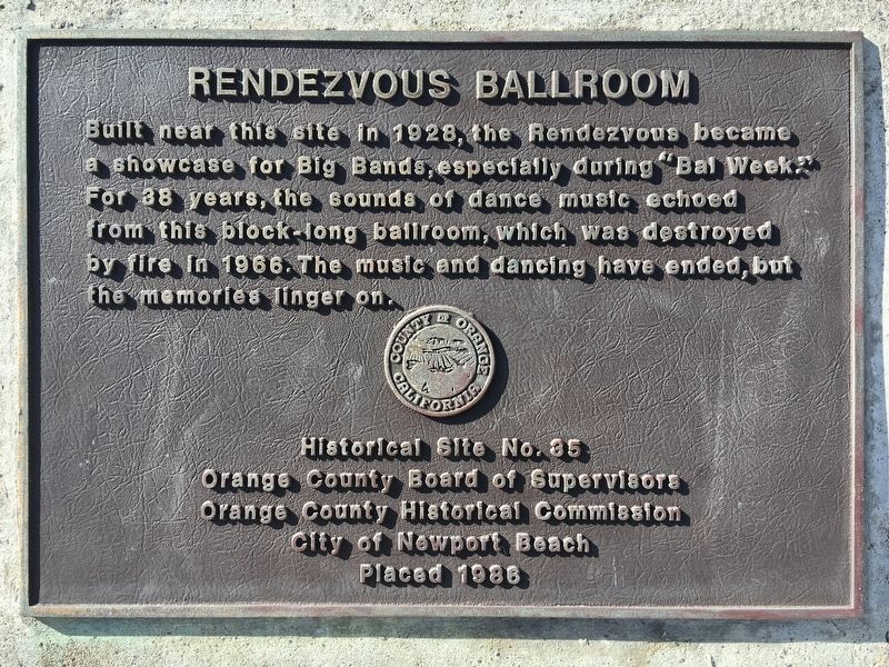 Rendezvous Ballroom Marker. Click for full size. Rendezvous Ballroom Marker image. Click for full size.