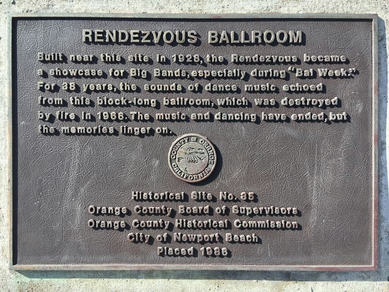 Rendezvous Ballroom Marker image. Click for full size.