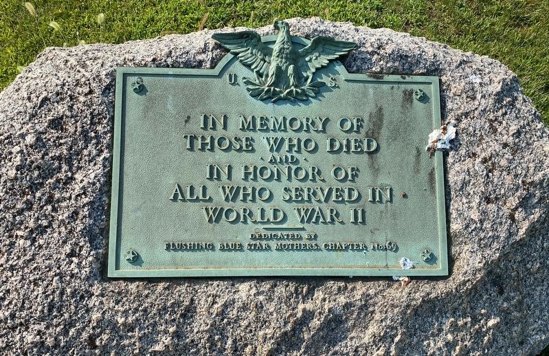 Flushing World War II Memorial image. Click for full size.