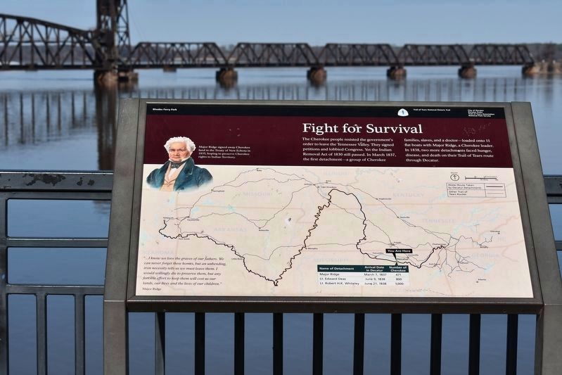 Fight For Survival Trail of Tears National Historic Trail. Click for full size. Fight For Survival Trail of Tears National Historic Trail image. Click for full size.