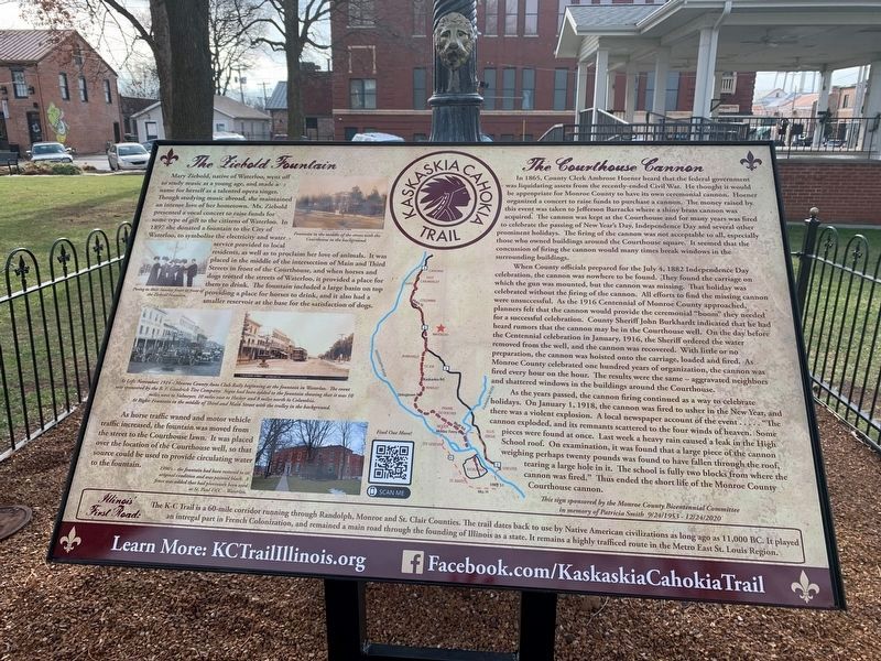 The Ziebold Fountain / The Courthouse Cannon Marker image. Click for full size.
