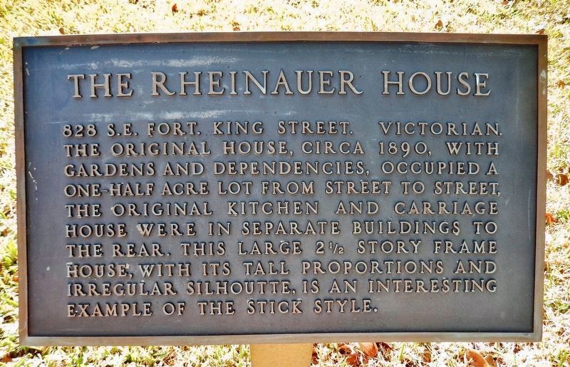 The Rheinauer House<br>(<i>additional marker at this location</i>). Click for full size. The Rheinauer House<br>(<i>additional marker at this location</i>) image. Click for full size.