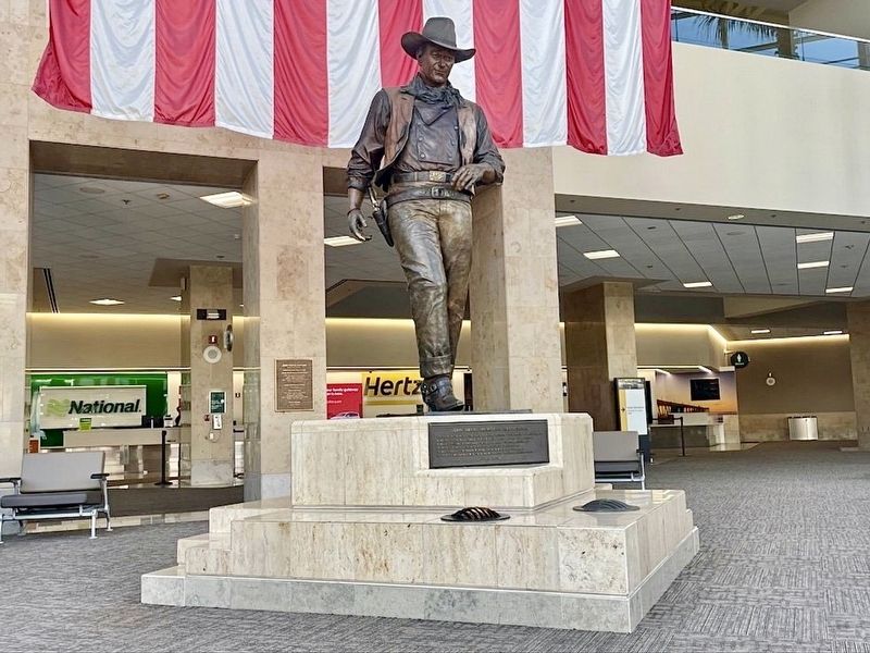 John Wayne statue. Click for full size. John Wayne statue image. Click for full size.