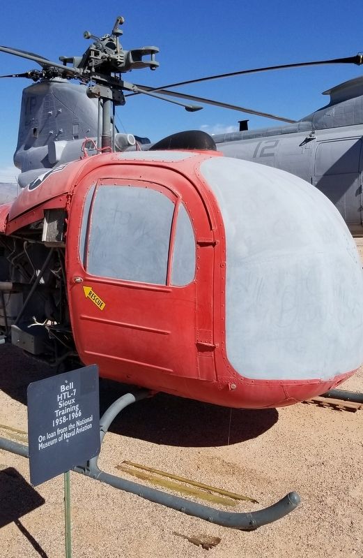 Closeup of the Bell HTL-7 Sioux and Marker. Click for full size. Closeup of the Bell HTL-7 Sioux and Marker image. Click for full size.