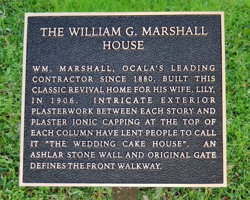 The William G. Marshall House Marker image. Click for more information.