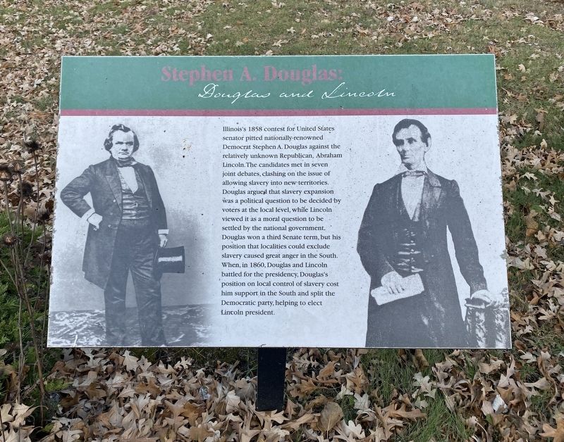 Stephen A. Douglas: Douglas and Lincoln Marker image. Click for full size.