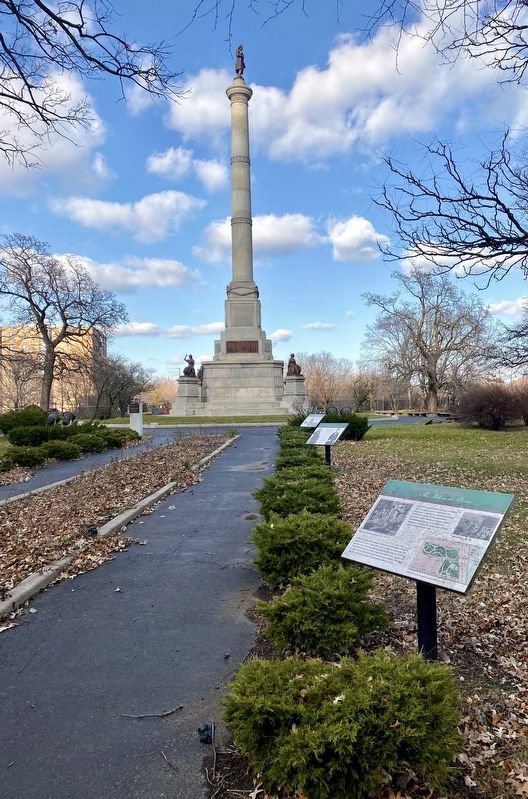 Stephen A. Douglas: Douglas and Lincoln Marker - wide view image. Click for full size.