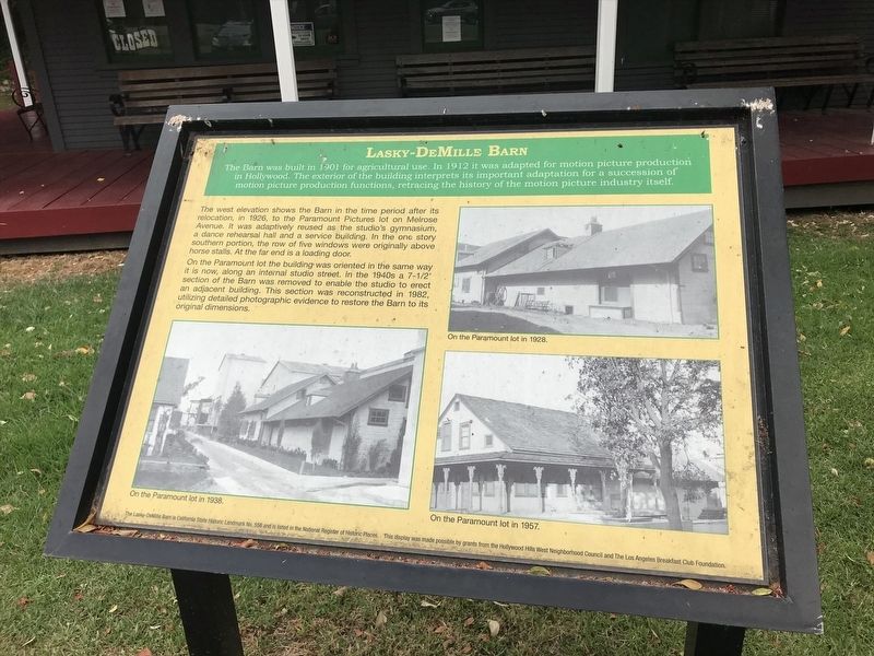 Lasky-DeMille Barn Marker. Click for full size. Lasky-DeMille Barn Marker image. Click for full size.