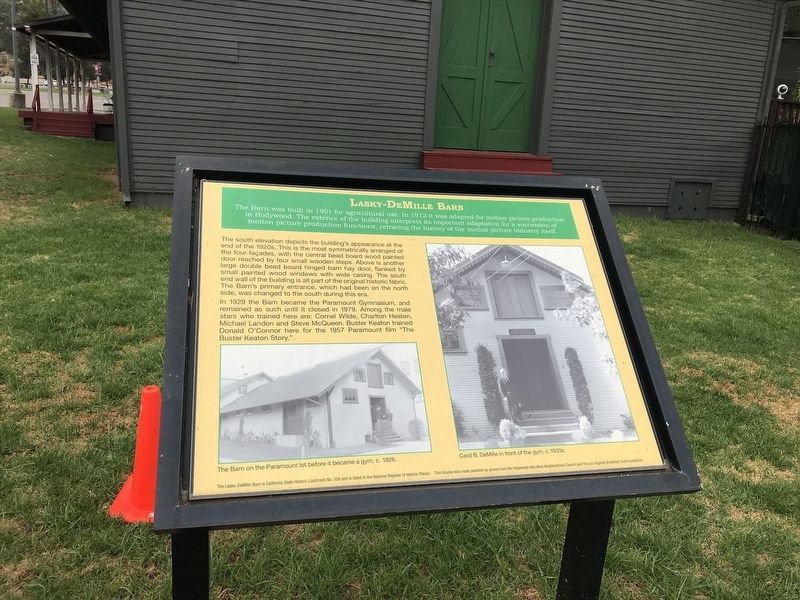 Lasky-DeMille Barn Marker. Click for full size. Lasky-DeMille Barn Marker image. Click for full size.