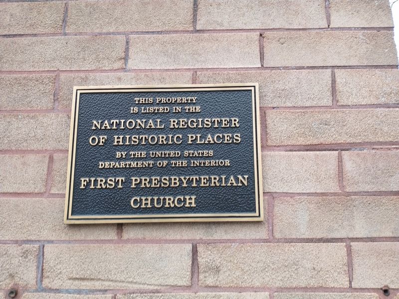 First Presbyterian Church Marker. Click for full size. First Presbyterian Church Marker image. Click for full size.