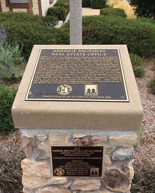 Amerige Brothers Realty Office Marker image. Click for full size.