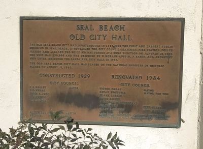 Seal Beach Marker. Click for full size. Seal Beach Marker image. Click for full size.