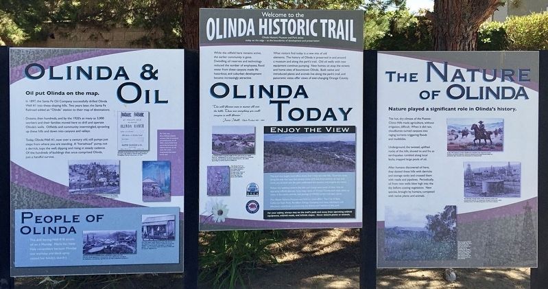 Olinda Historic Trail Marker image. Click for full size.